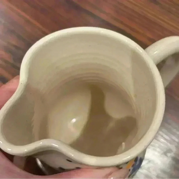 Handmade Kovack Pottery  Snowman Mug Handle Hand Painted 2003 Vintage Christmas - Picture 3 of 4